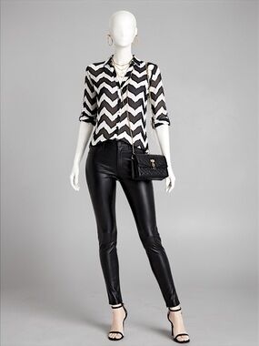 Black & White Chevron Blouse